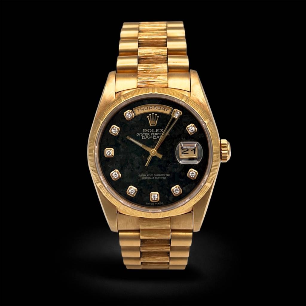 Daydate 36 Borke Super rare 18238  "Pyrite Stone" Dial neuwertig
