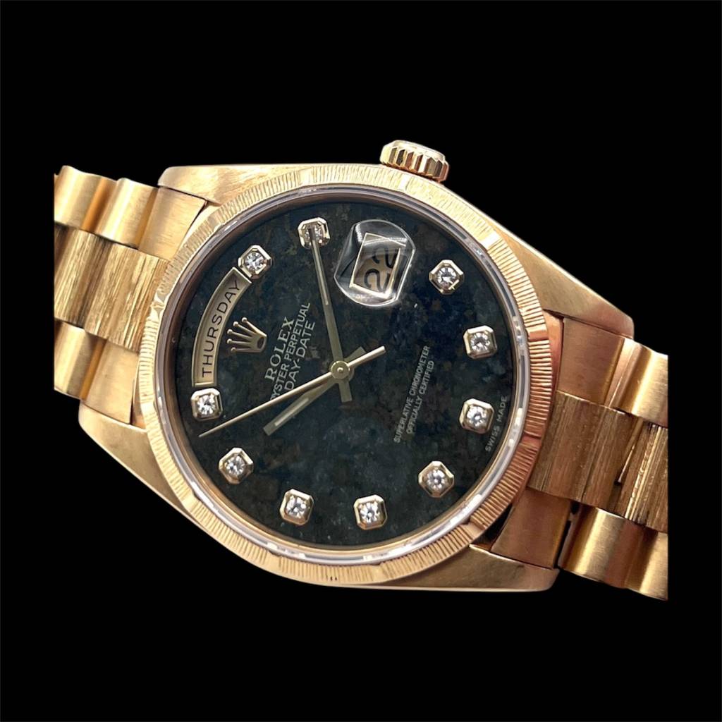 Daydate 36 Borke Super rare 18238  "Pyrite Stone" Dial neuwertig