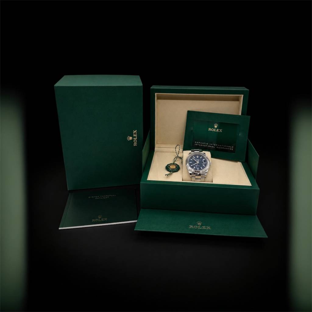 Date Just 41 Blue Dial Fullset Nahezu ungetragen