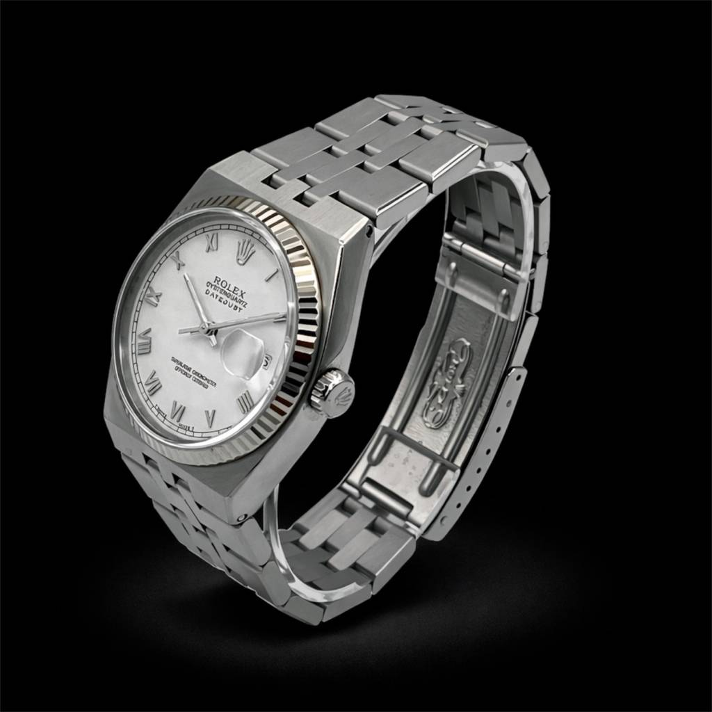 Oysterquartz Date Just 36 Stahl/Weißgold