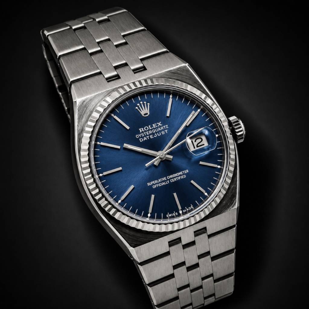 Oysterquartz Datejust 36 Stahl/Gold  Blue Dial nahezu ungetragen
