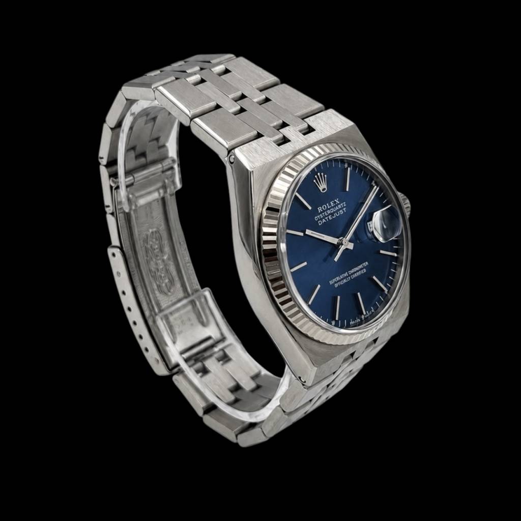Oysterquartz Datejust 36 Stahl/Gold  Blue Dial nahezu ungetragen