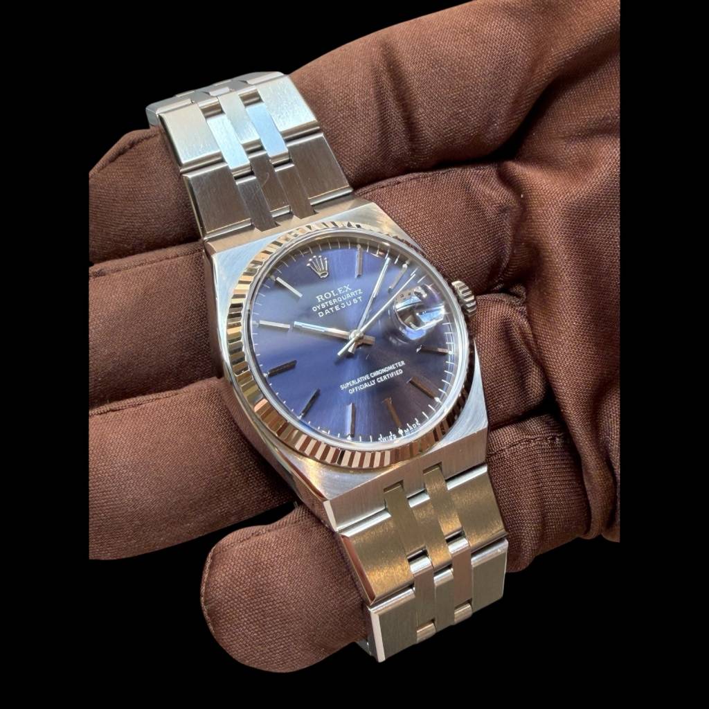 Oysterquartz Datejust 36 Stahl/Gold  Blue Dial nahezu ungetragen
