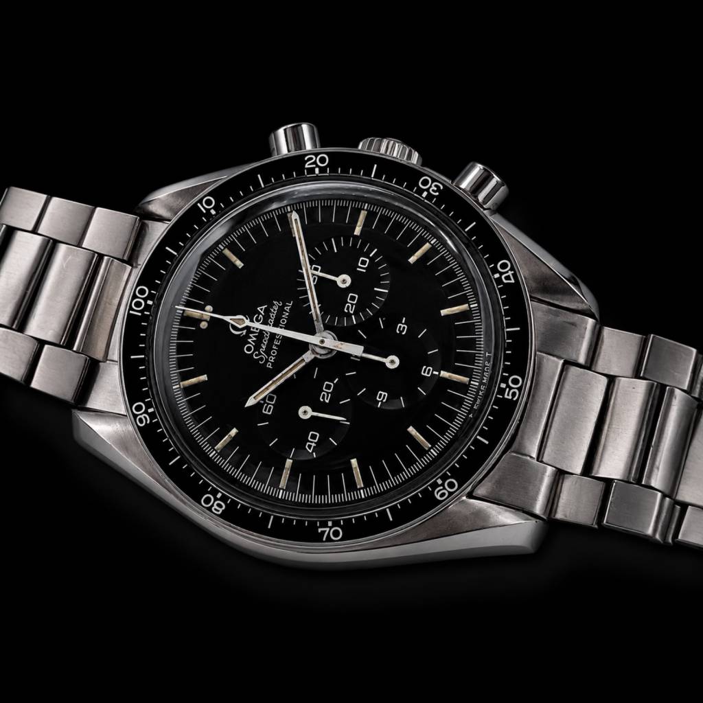 Speedmaster Professional Moonwatch Pre-Moon“ Dezimahl-Lünette u. Stepped-Dial