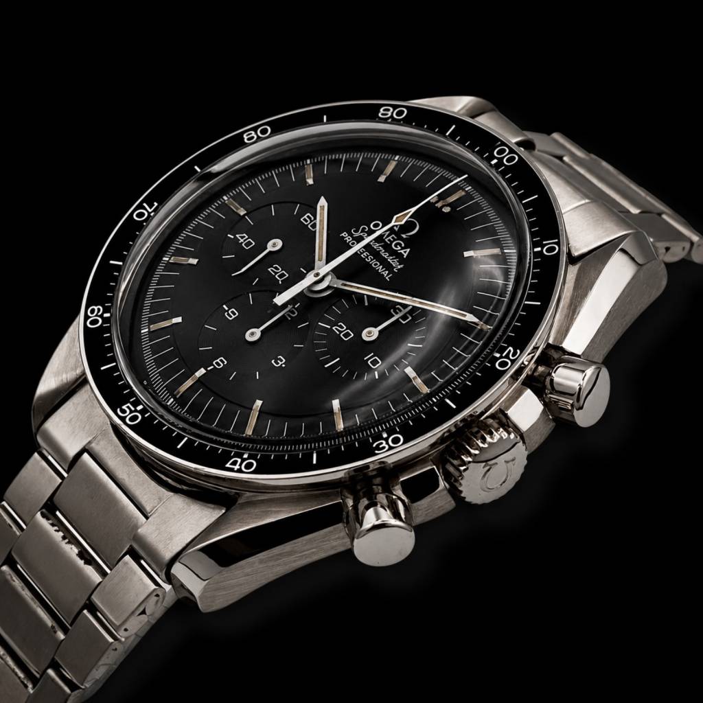 Speedmaster Professional Moonwatch Pre-Moon“ Dezimahl-Lünette u. Stepped-Dial