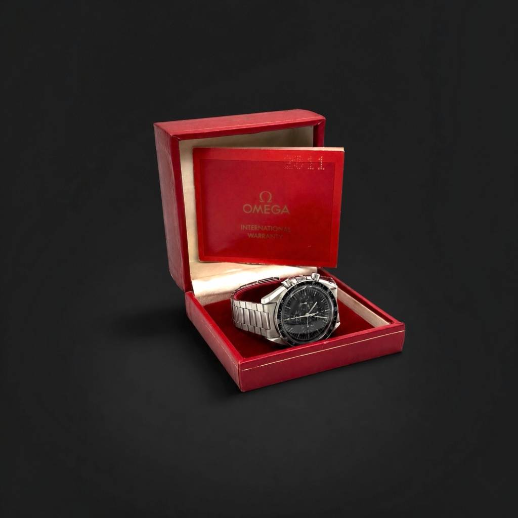 Speedmaster Professional Moonwatch Pre-Moon“ Dezimahl-Lünette u. Stepped-Dial