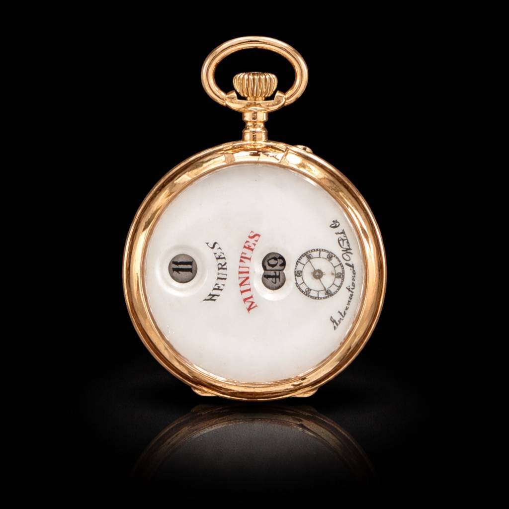 Pallweber Jump Hour Lepine 18 kt Gelbgold